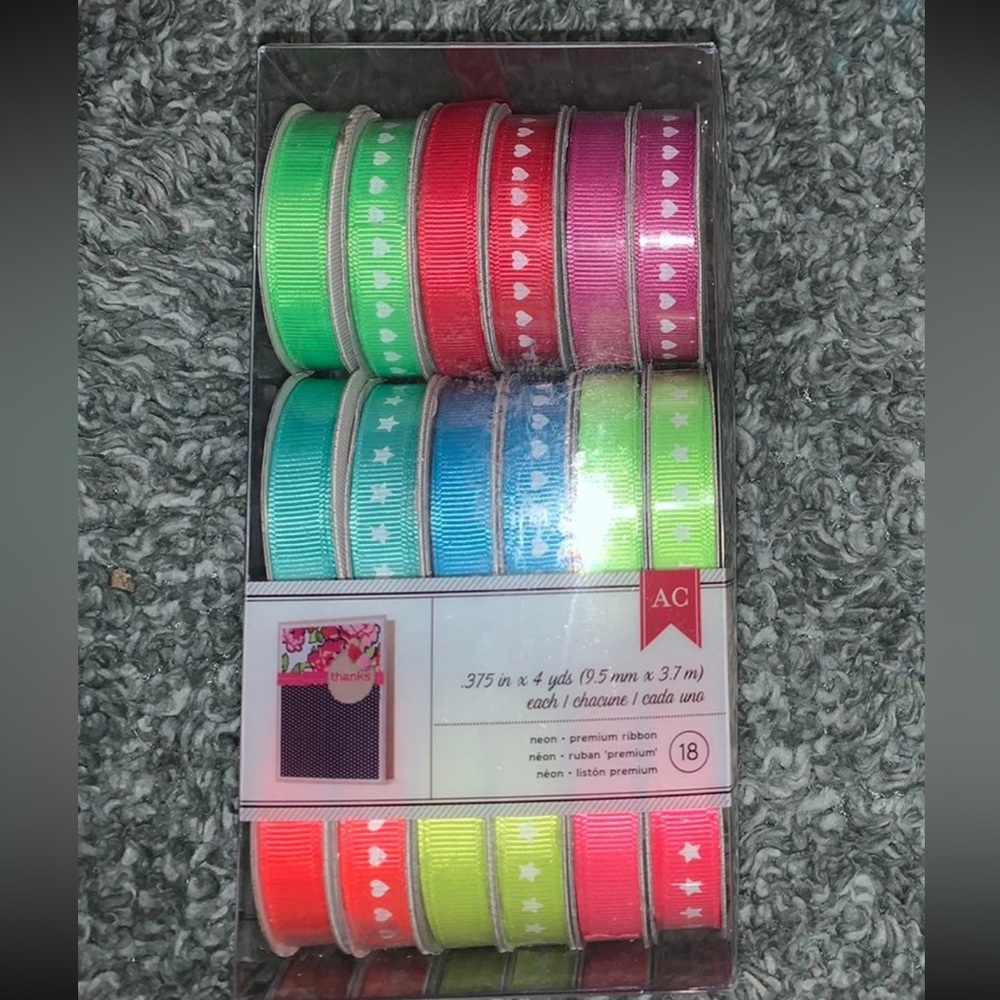 Set of 18 Craft or Scrapbooking Ribbons
